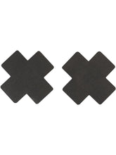 Fever Cross Nipple Pasties, Black - FV20778 by Fever